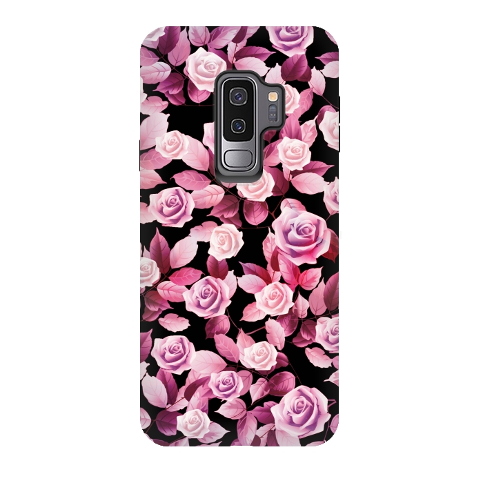 Galaxy S9 plus StrongFit Pink roses by Jms