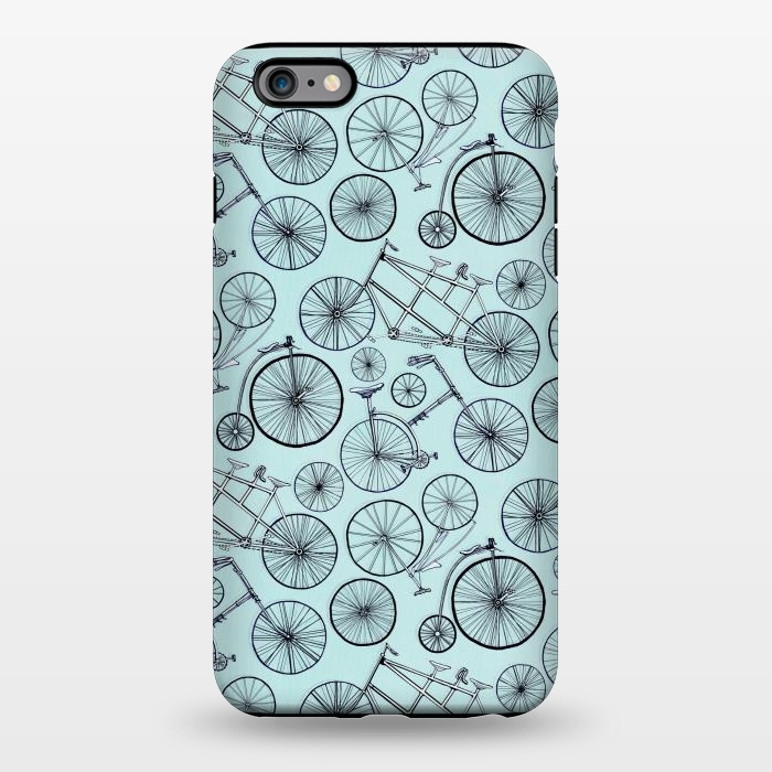 iPhone 6/6s plus StrongFit Vintage Bicycles on Blue  by Tigatiga