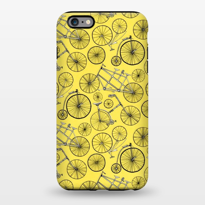 iPhone 6/6s plus StrongFit Vintage Bicycles on Yellow  by Tigatiga