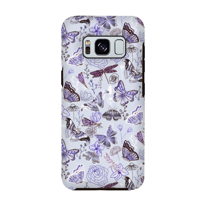 Galaxy S8 StrongFit Pale Butterflies, Dragonflies and Moths  by Tigatiga