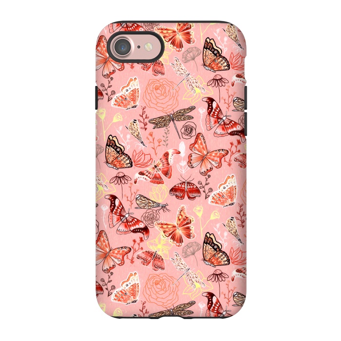 iPhone 7 StrongFit Warm Butterflies, Dragonflies and Moths  by Tigatiga