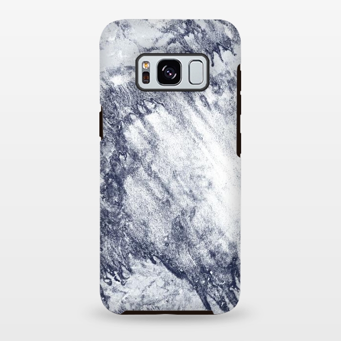 Galaxy S8 plus StrongFit Grey-Blue Marbling Storm  by Tigatiga