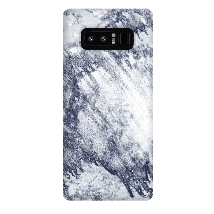 Galaxy Note 8 StrongFit Grey-Blue Marbling Storm  by Tigatiga
