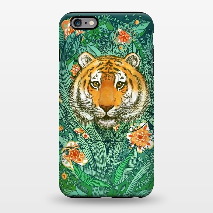 iPhone 6/6s plus StrongFit Tiger Tangle in Color by Micklyn Le Feuvre