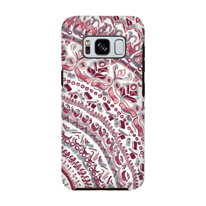 Galaxy S8 StrongFit Blush Pink Mandala  by Tigatiga