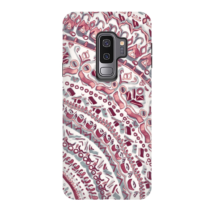 Galaxy S9 plus StrongFit Blush Pink Mandala  by Tigatiga
