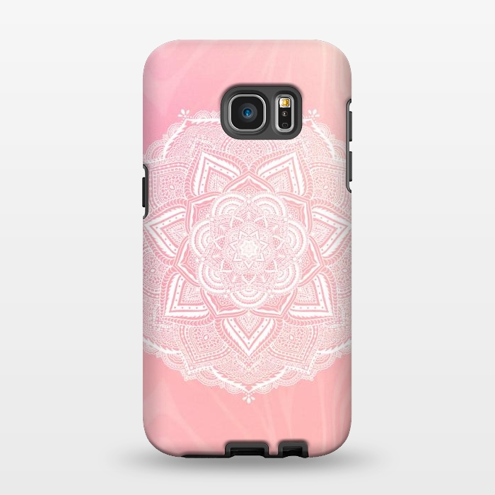 Galaxy S7 EDGE StrongFit Cute pink mandala by Jms