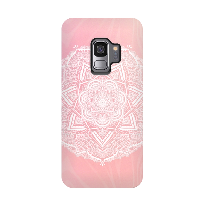 Galaxy S9 StrongFit Cute pink mandala by Jms