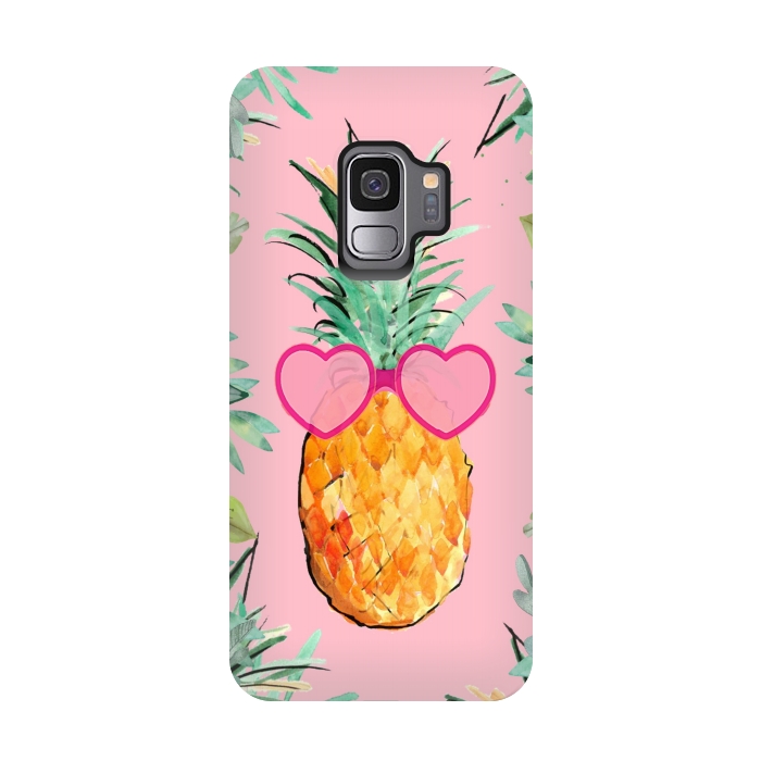 Galaxy S9 StrongFit Cool Pinapple with Glasses by ''CVogiatzi.