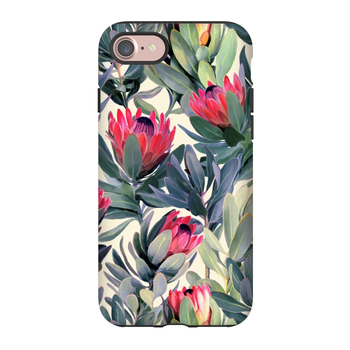 iPhone 7 StrongFit Painted Protea Pattern by Micklyn Le Feuvre