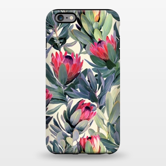 iPhone 6/6s plus StrongFit Painted Protea Pattern by Micklyn Le Feuvre
