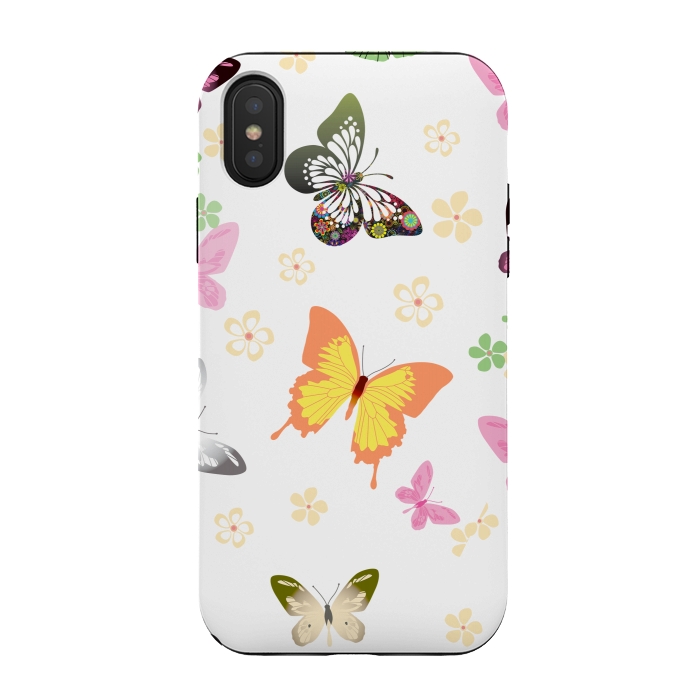 iPhone Xs / X StrongFit Butterflies (colorful butterflies) 3 by Bledi