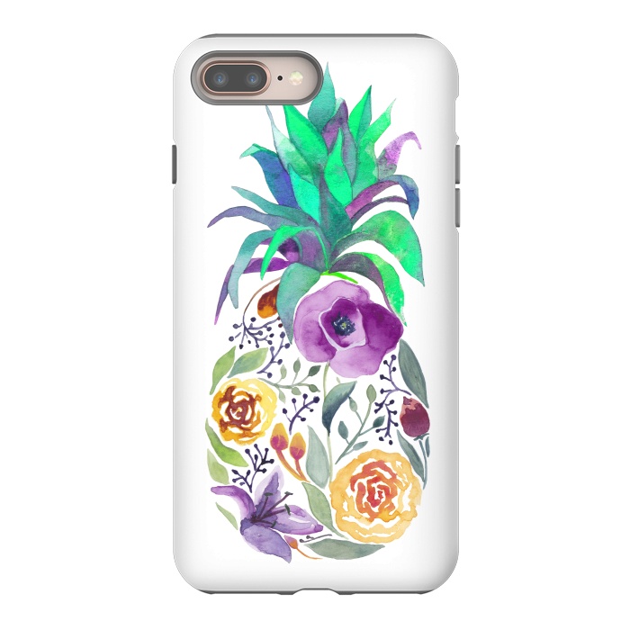 iPhone 7 plus StrongFit Pretty Pineapple by gingerlique