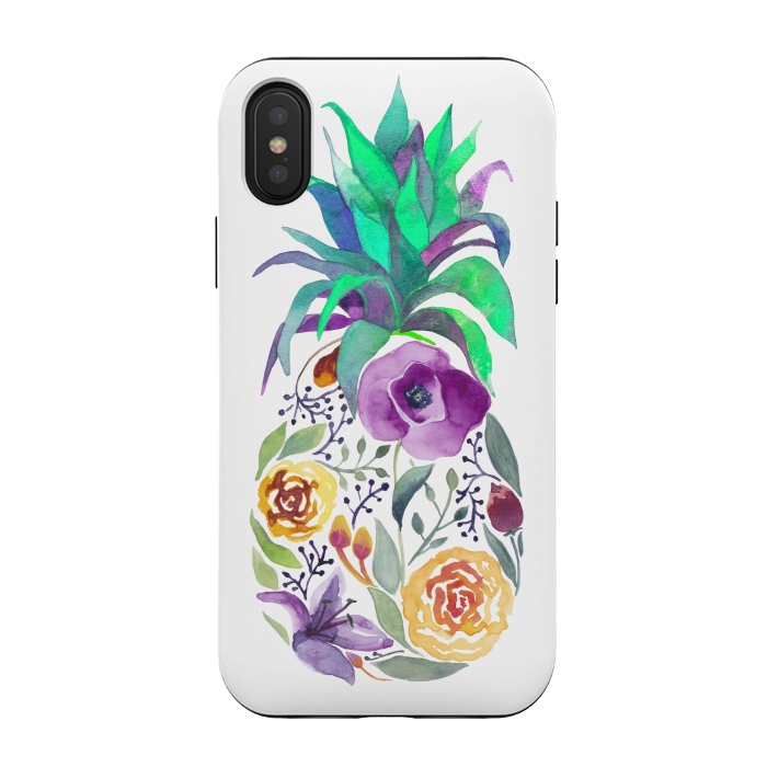 iPhone Xs / X StrongFit Pretty Pineapple by gingerlique