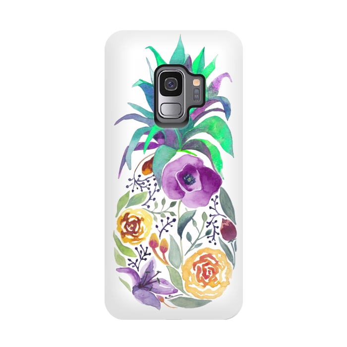 Galaxy S9 StrongFit Pretty Pineapple by gingerlique