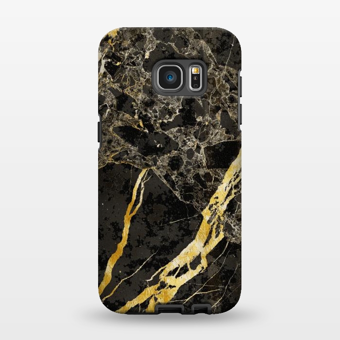 Galaxy S7 EDGE StrongFit Grey gold elegant marble by Oana 