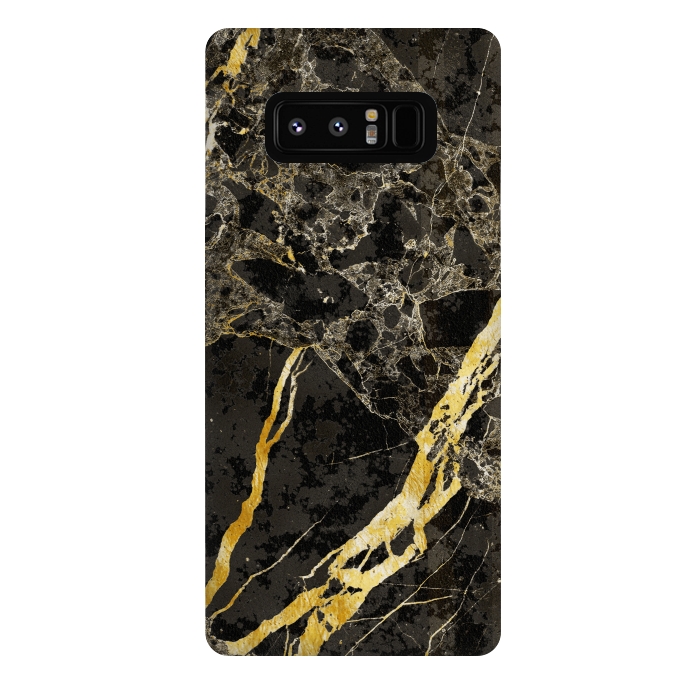 Galaxy Note 8 StrongFit Grey gold elegant marble by Oana 
