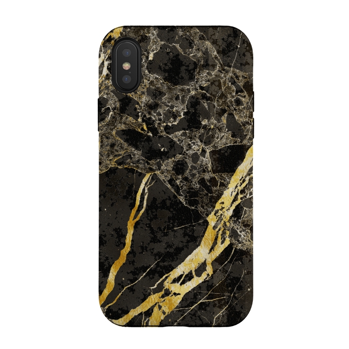 iPhone Xs / X StrongFit Grey gold elegant marble by Oana 