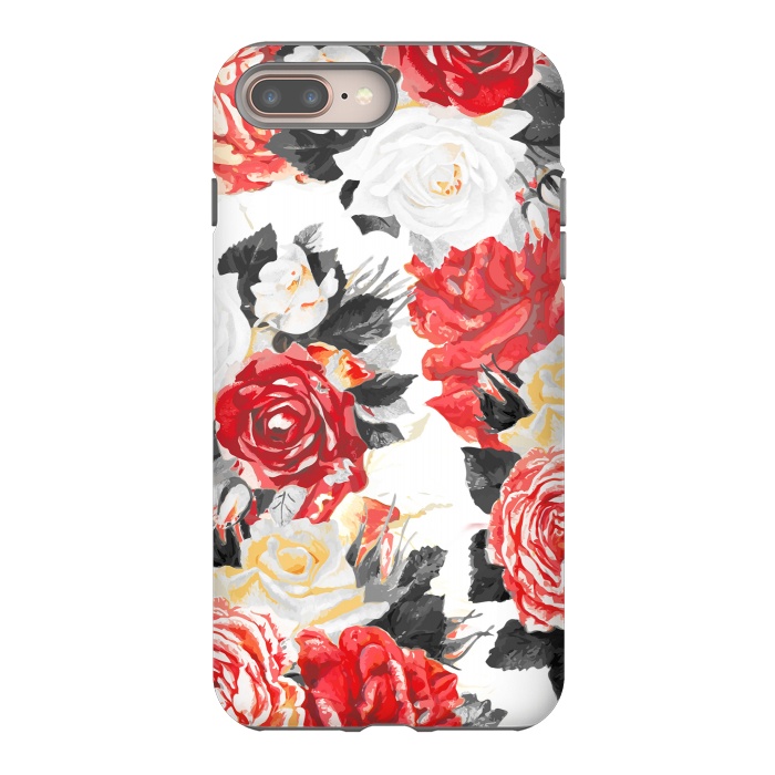 iPhone 7 plus StrongFit Red and white rose bouquet by Oana 