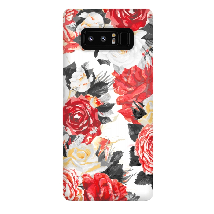 Galaxy Note 8 StrongFit Red and white rose bouquet by Oana 