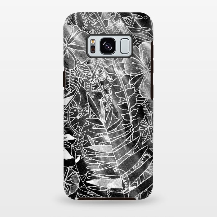 Galaxy S8 plus StrongFit Silver Floral  by Tigatiga