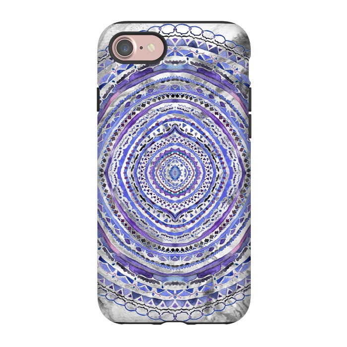 iPhone 7 StrongFit Purple Marbling Mandala  by Tigatiga