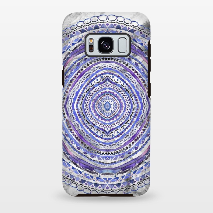 Galaxy S8 plus StrongFit Purple Marbling Mandala  by Tigatiga