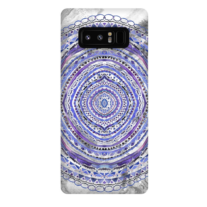 Galaxy Note 8 StrongFit Purple Marbling Mandala  by Tigatiga