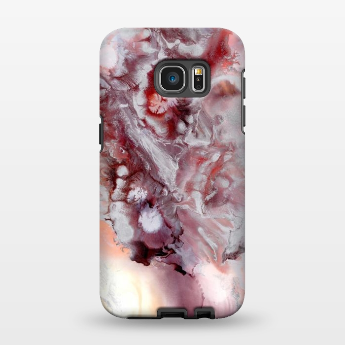 Galaxy S7 EDGE StrongFit Alcohol Ink Fire   by Tigatiga