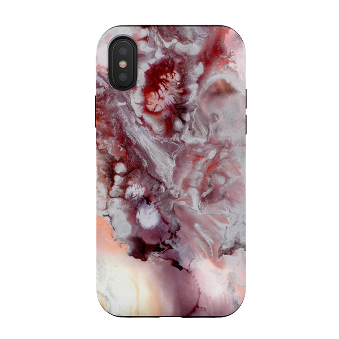 iPhone Xs / X StrongFit Alcohol Ink Fire   by Tigatiga