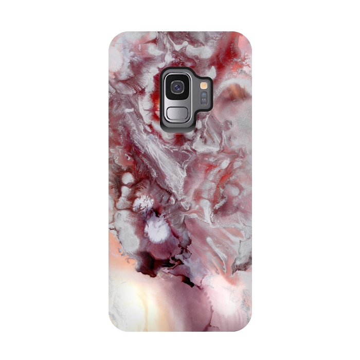 Galaxy S9 StrongFit Alcohol Ink Fire   by Tigatiga