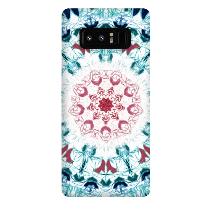Galaxy Note 8 StrongFit Blush & Teal Mandala  by Tigatiga