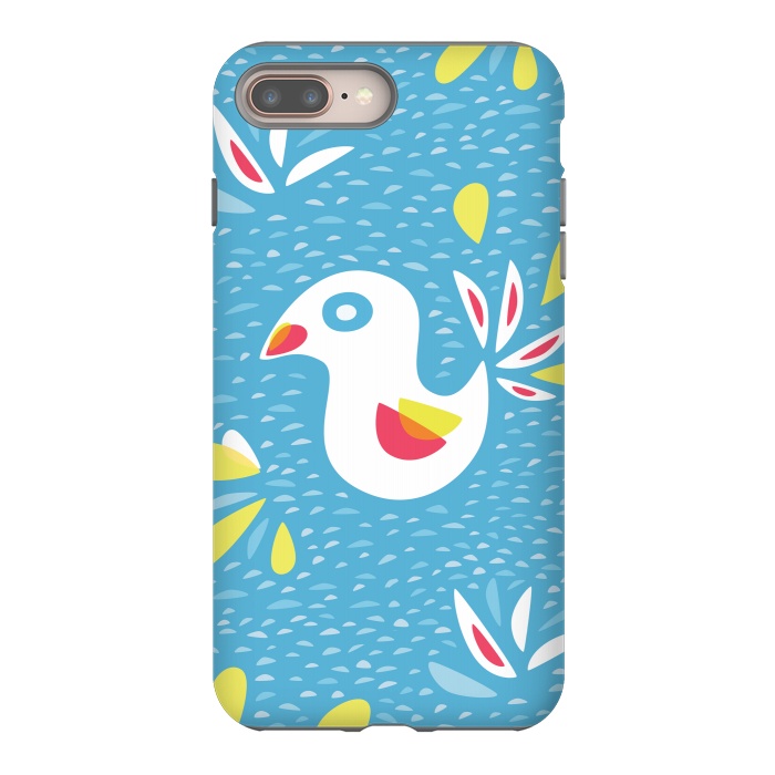 iPhone 7 plus StrongFit Cute Abstract Bird In Spring by Boriana Giormova