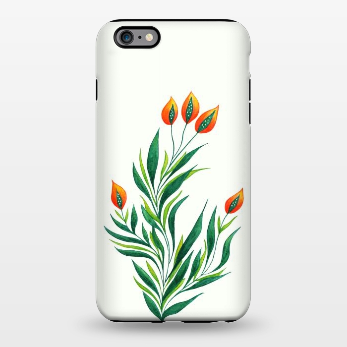 iPhone 6/6s plus StrongFit Green Plant With Orange Buds by Boriana Giormova