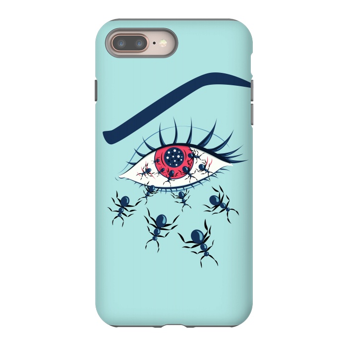 iPhone 7 plus StrongFit Weird Creepy Red Eye With Crawling Ants by Boriana Giormova