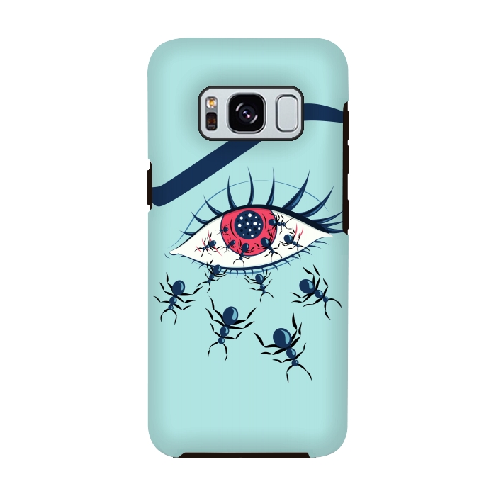 Galaxy S8 StrongFit Weird Creepy Red Eye With Crawling Ants by Boriana Giormova