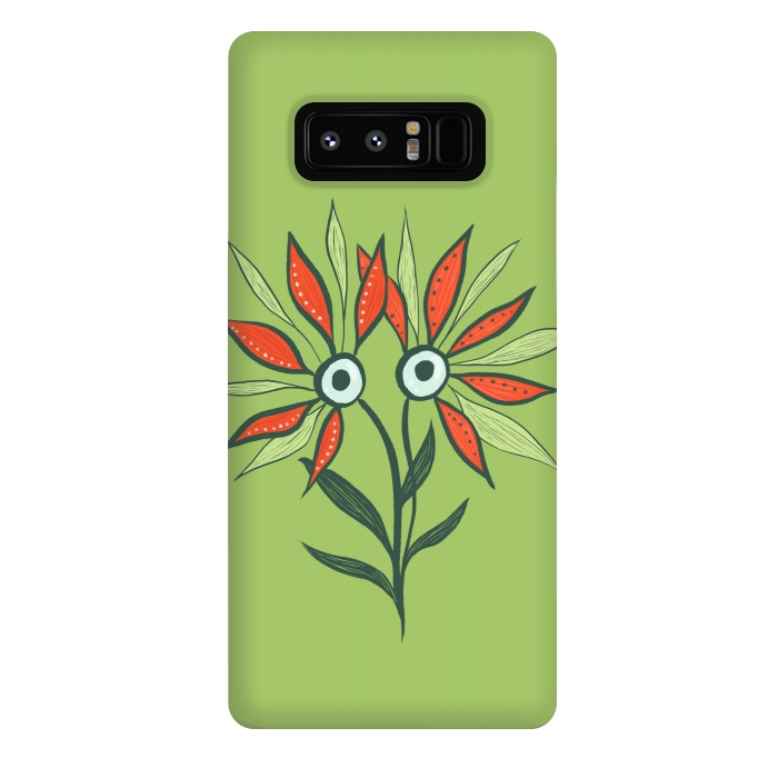 Galaxy Note 8 StrongFit Cute Eyes Character Flower Monster by Boriana Giormova