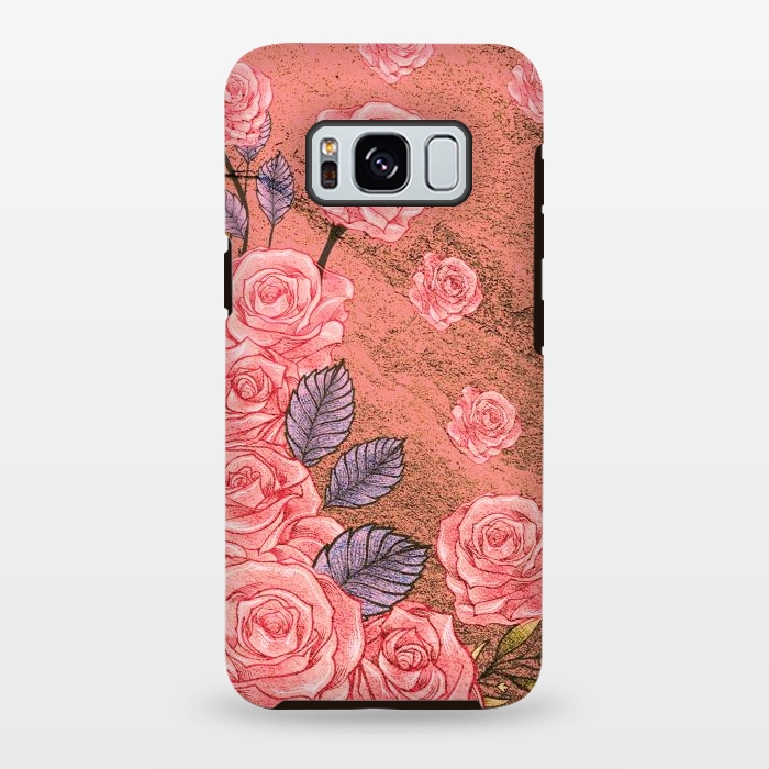 Galaxy S8 plus StrongFit Vintage Peonies  by Rossy Villarreal