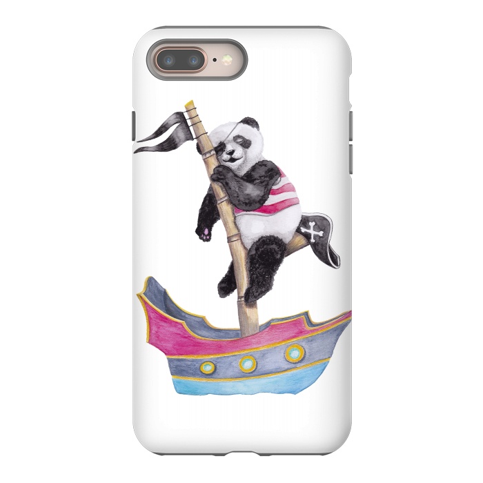 iPhone 7 plus StrongFit Panda Pirate by gingerlique