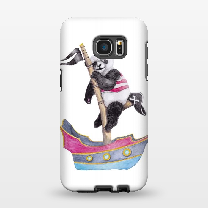 Galaxy S7 EDGE StrongFit Panda Pirate by gingerlique