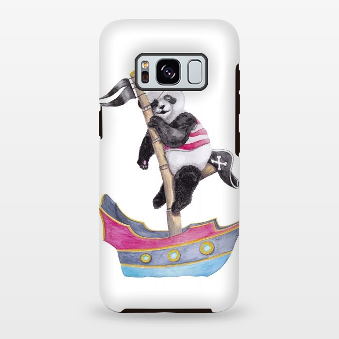 Galaxy S8 plus StrongFit Panda Pirate by gingerlique