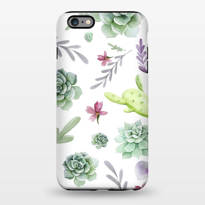 iPhone 6/6s plus StrongFit Cactus Watercolor Pattern by Bledi
