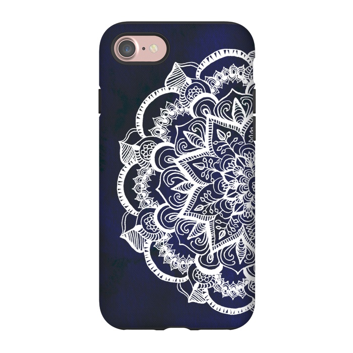 iPhone 7 StrongFit White Feather Mandala by Tangerine-Tane