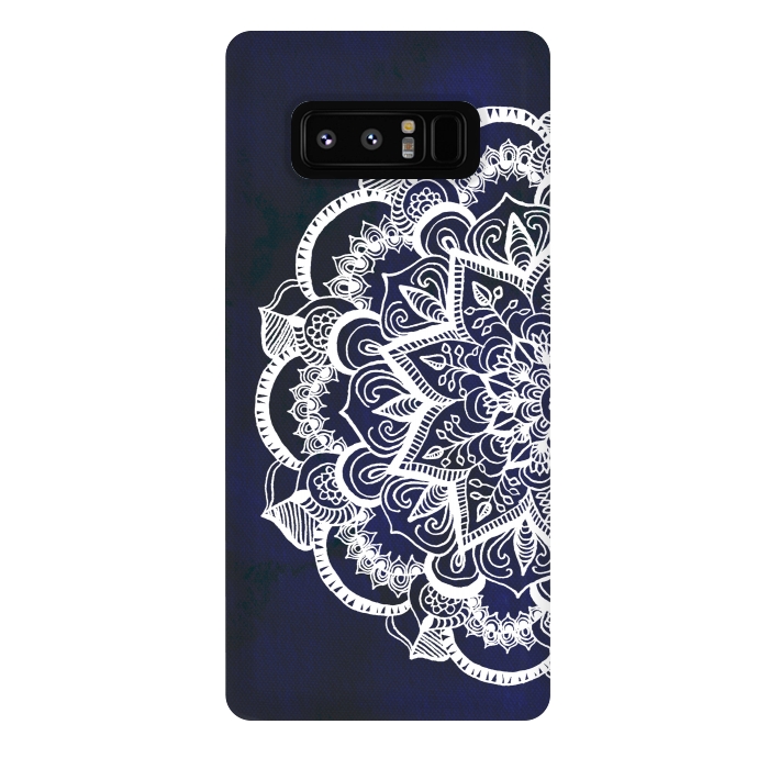 Galaxy Note 8 StrongFit White Feather Mandala by Tangerine-Tane