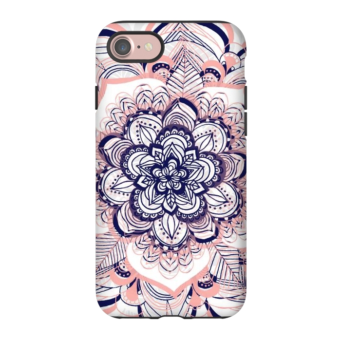 iPhone 7 StrongFit Purple, Blue and Pink Netted Mandala by Tangerine-Tane