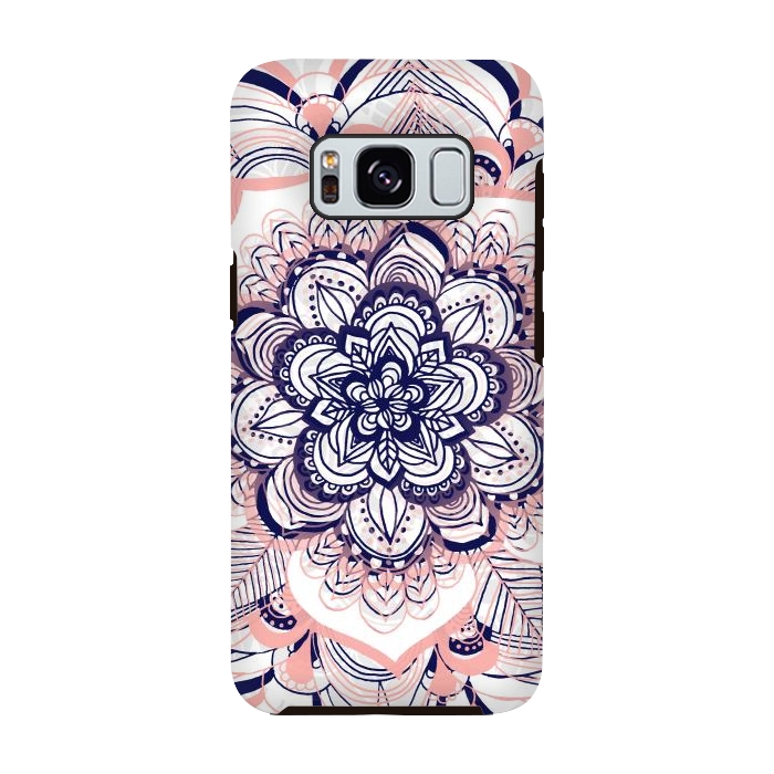 Galaxy S8 StrongFit Purple, Blue and Pink Netted Mandala by Tangerine-Tane