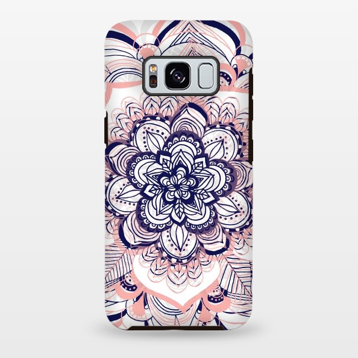 Galaxy S8 plus StrongFit Purple, Blue and Pink Netted Mandala by Tangerine-Tane