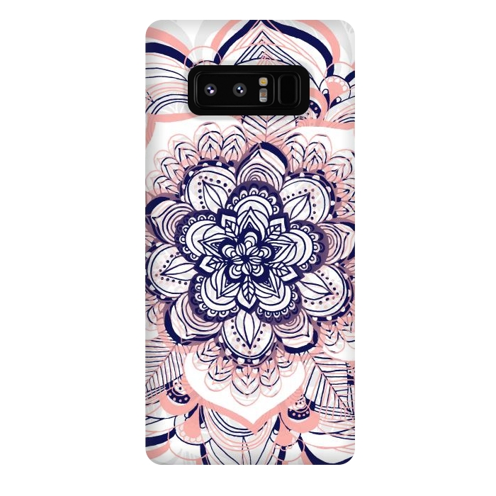 Galaxy Note 8 StrongFit Purple, Blue and Pink Netted Mandala by Tangerine-Tane
