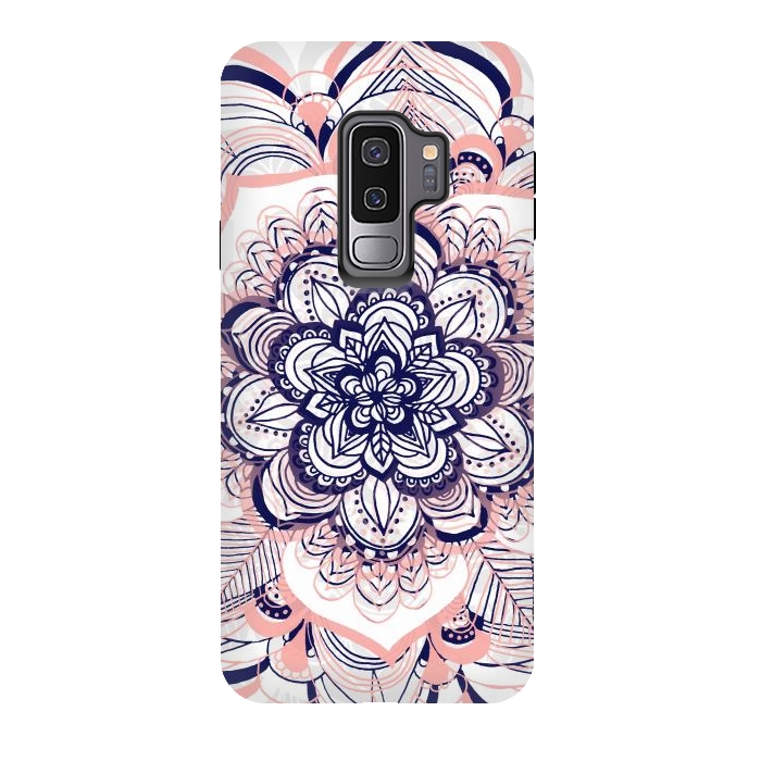 Galaxy S9 plus StrongFit Purple, Blue and Pink Netted Mandala by Tangerine-Tane