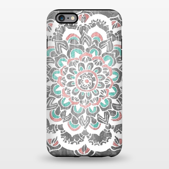 iPhone 6/6s plus StrongFit Pastel Mandala on Wood by Tangerine-Tane